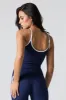 Seamless Ribbed Contrast Cami with Built In Bra Cups sold by Urban Planet