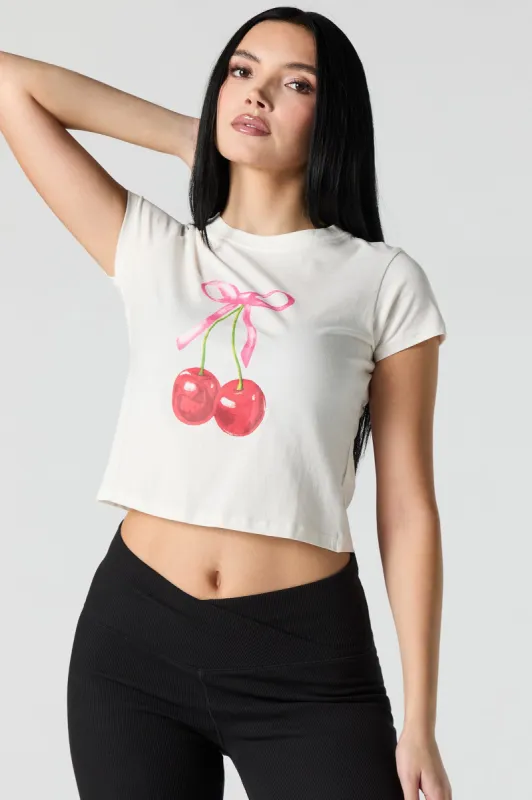 T-shirt court à imprimé Cerise sold by Urban Planet