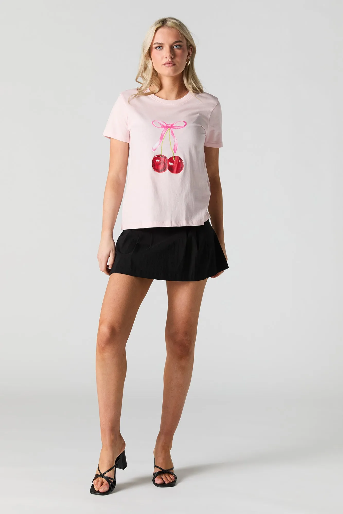 Cherry Bow Graphic T-Shirt sold by Urban Planet product image thumbnail 3
