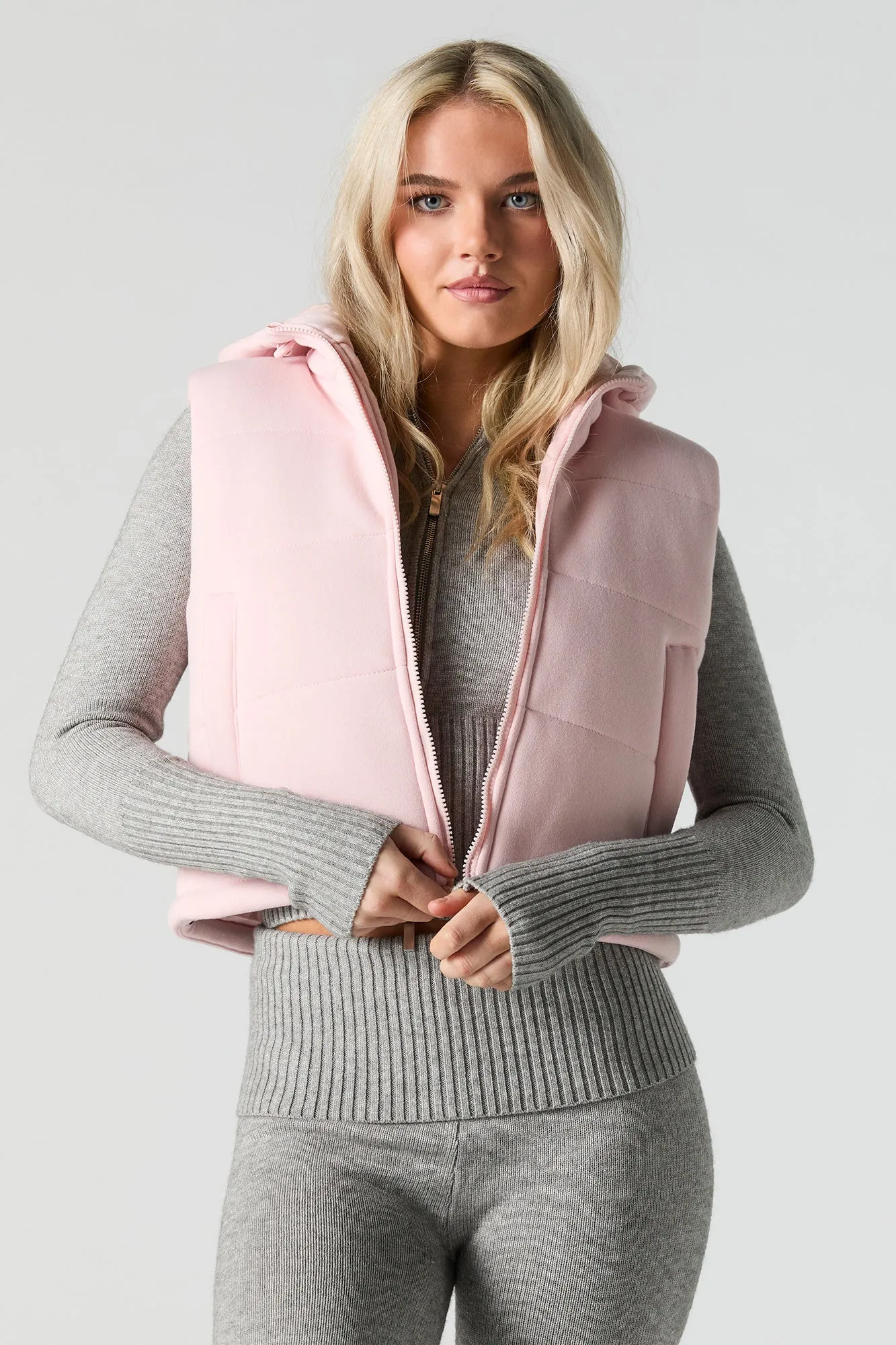 Gilet bouffant à capuchon en laine polaire sold by Urban Planet