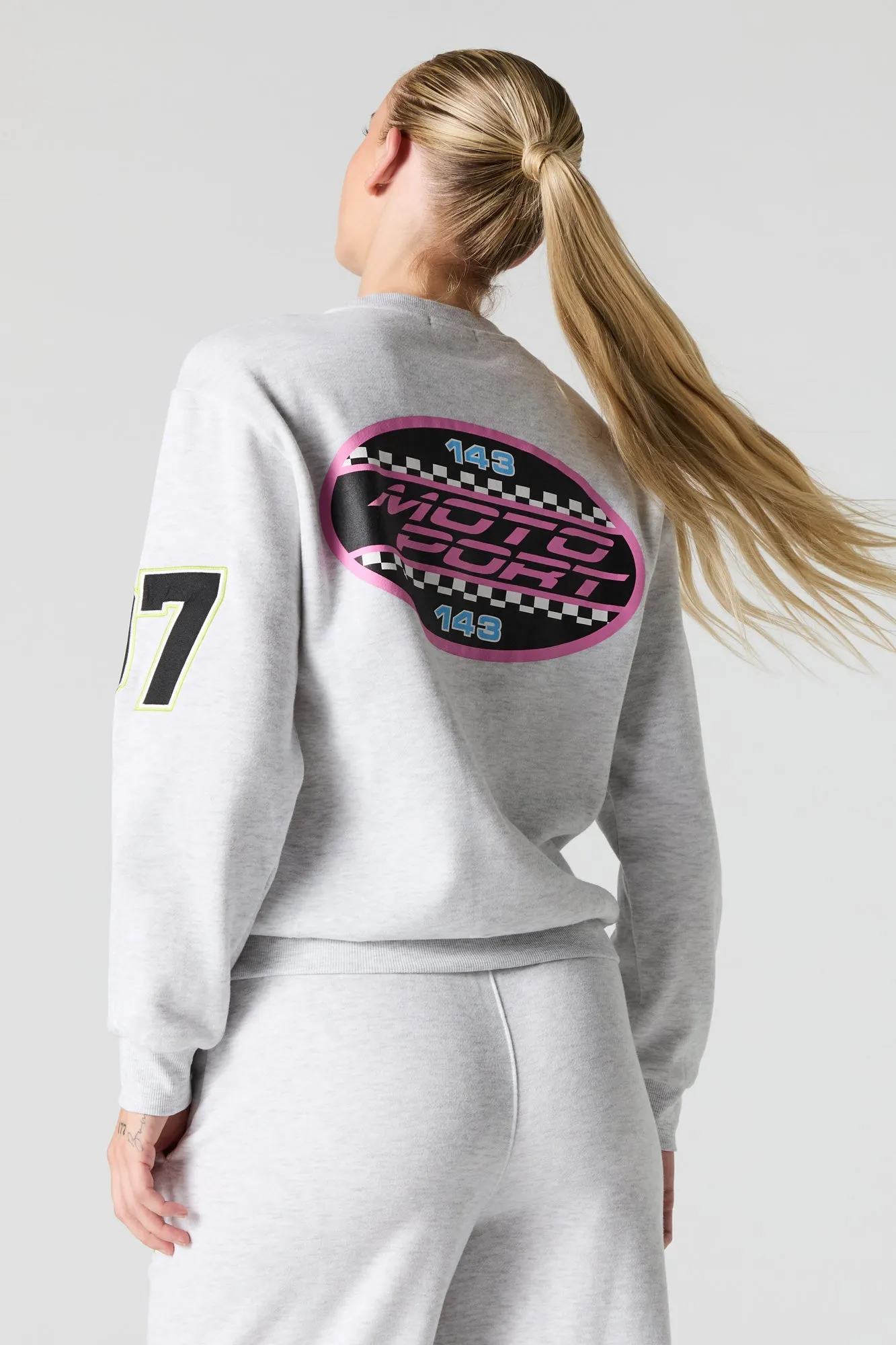 07 Racer Embroidered Fleece Sweatshirt sold by Urban Planet