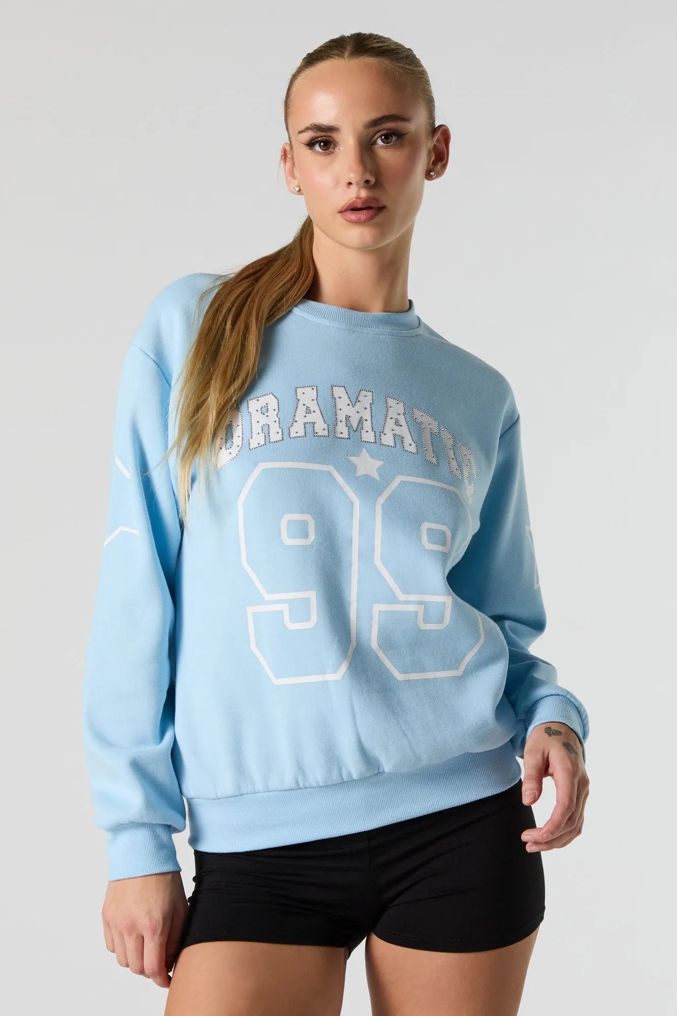 Rhinestone Graphic Fleece Sweatshirt sold by Urban Planet product image thumbnail 2