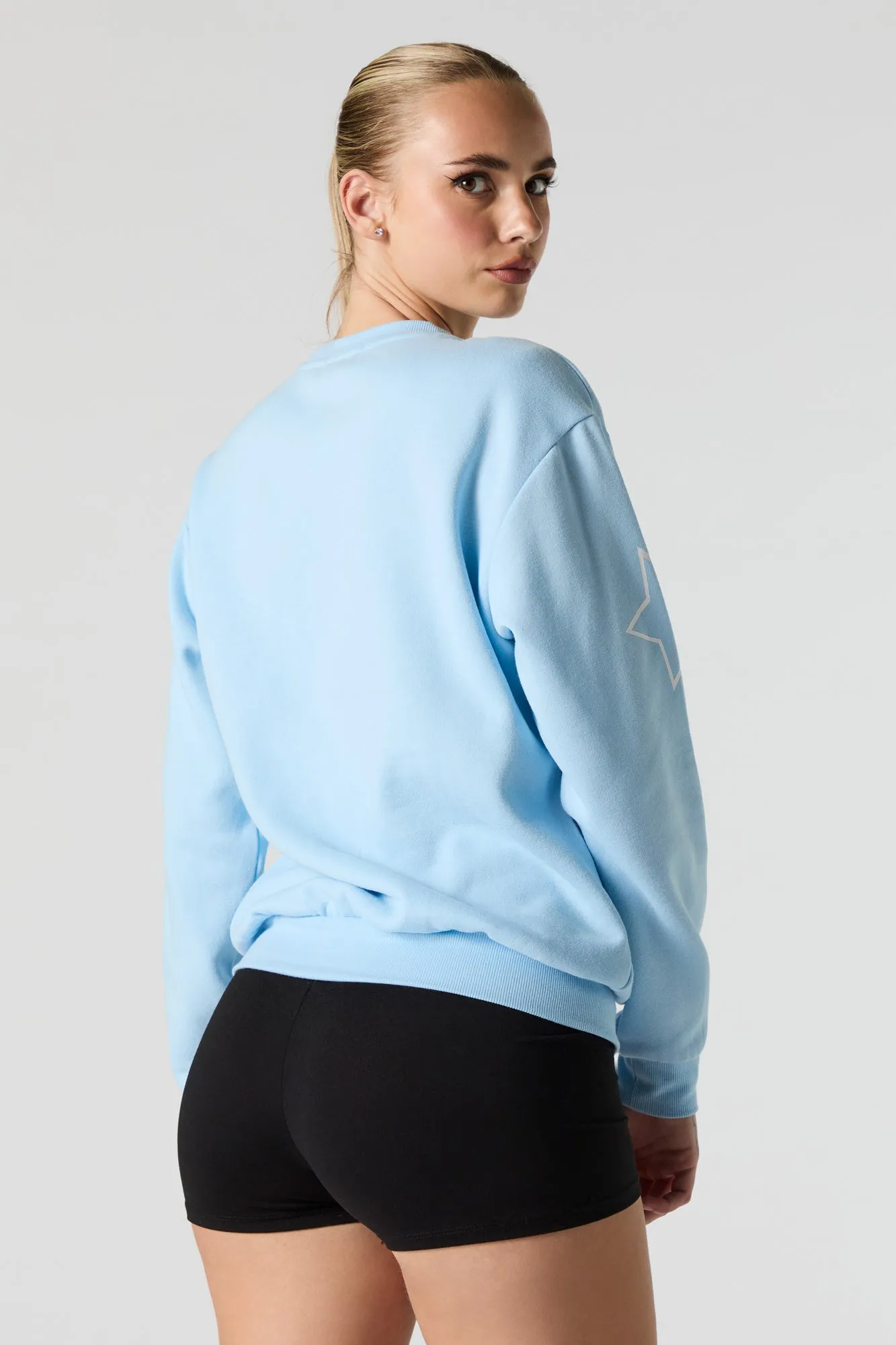 Rhinestone Graphic Fleece Sweatshirt sold by Urban Planet product image thumbnail 3