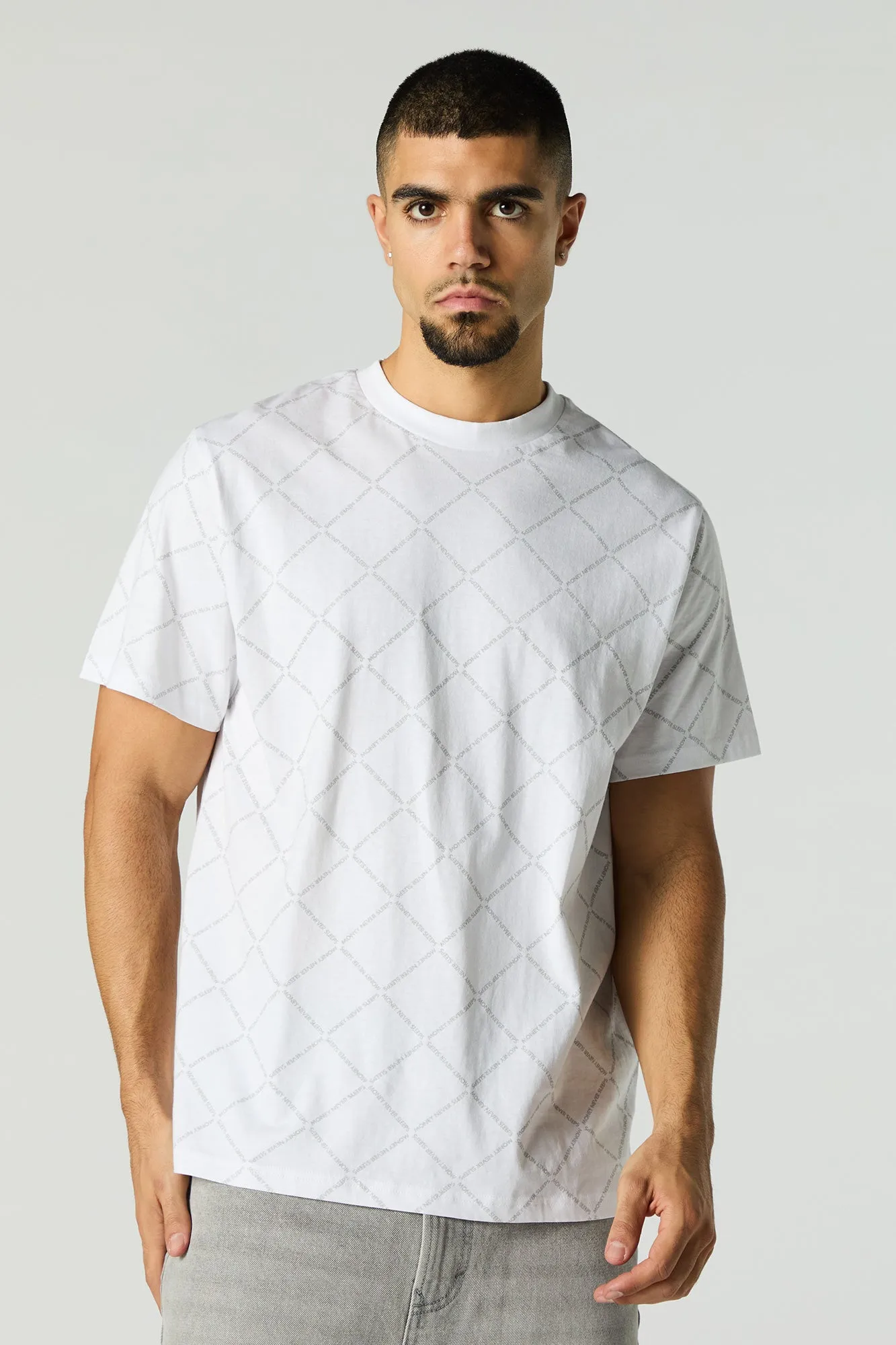 Monogram Print T-Shirt sold by Urban Planet