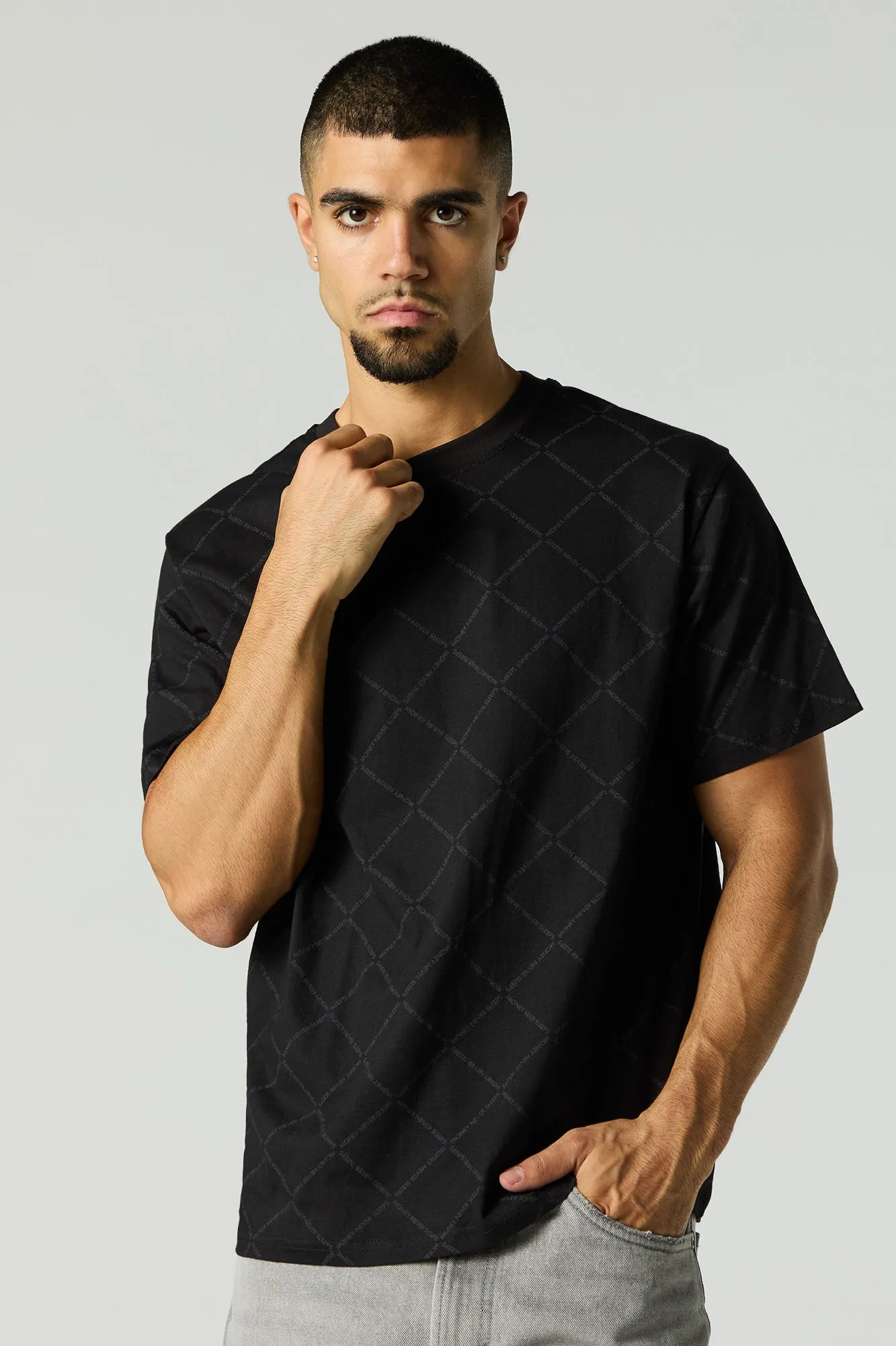 T-shirt à imprimé de monogramme sold by Urban Planet product image thumbnail 5