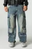 Jean cargo rigide baggy à 6 poches délavé vintage sold by Urban Planet