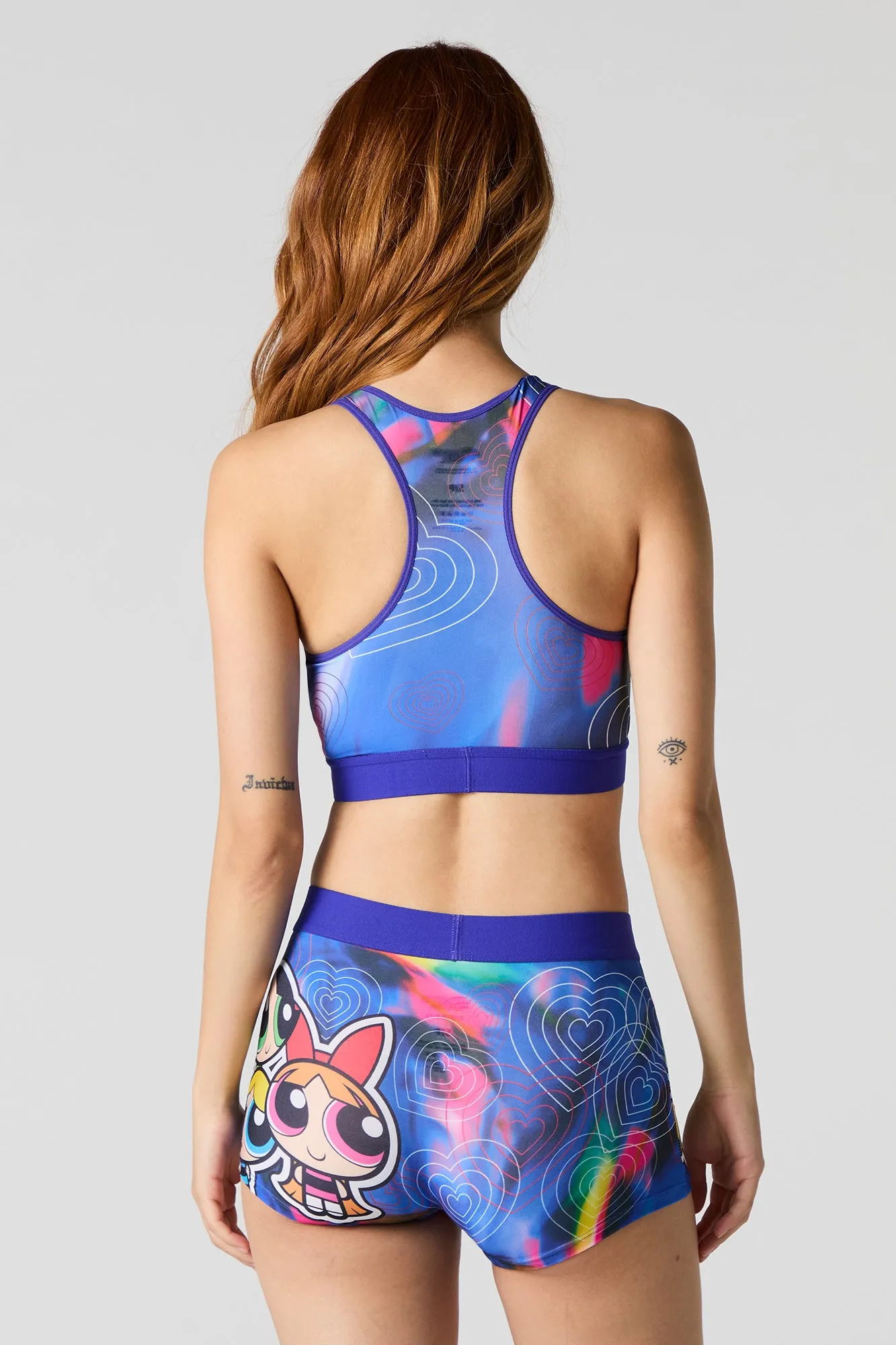 Ensemble avec soutien-gorge de sport et caleçon à imprimé Powerpuff Girls sold by Urban Planet product image thumbnail 3