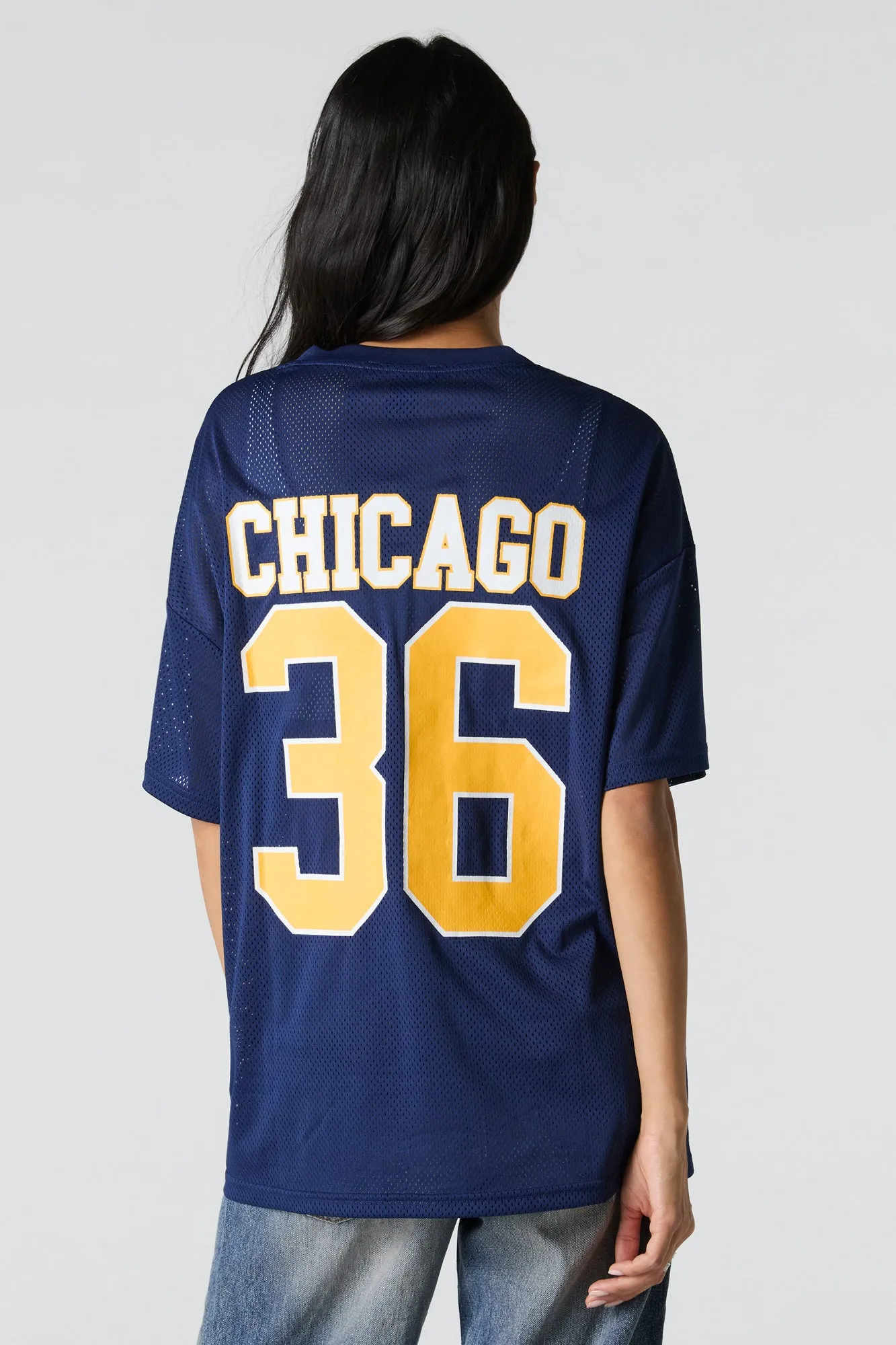 Jersey en filet à col en V et imprimé Sporty sold by Urban Planet product image thumbnail 2