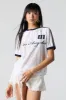 Semi Sheer Ribbed Graphic Jersey sold by Urban Planet