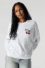 True Love Cherry Embroidered Fleece Sweatshirt sold by Urban Planet