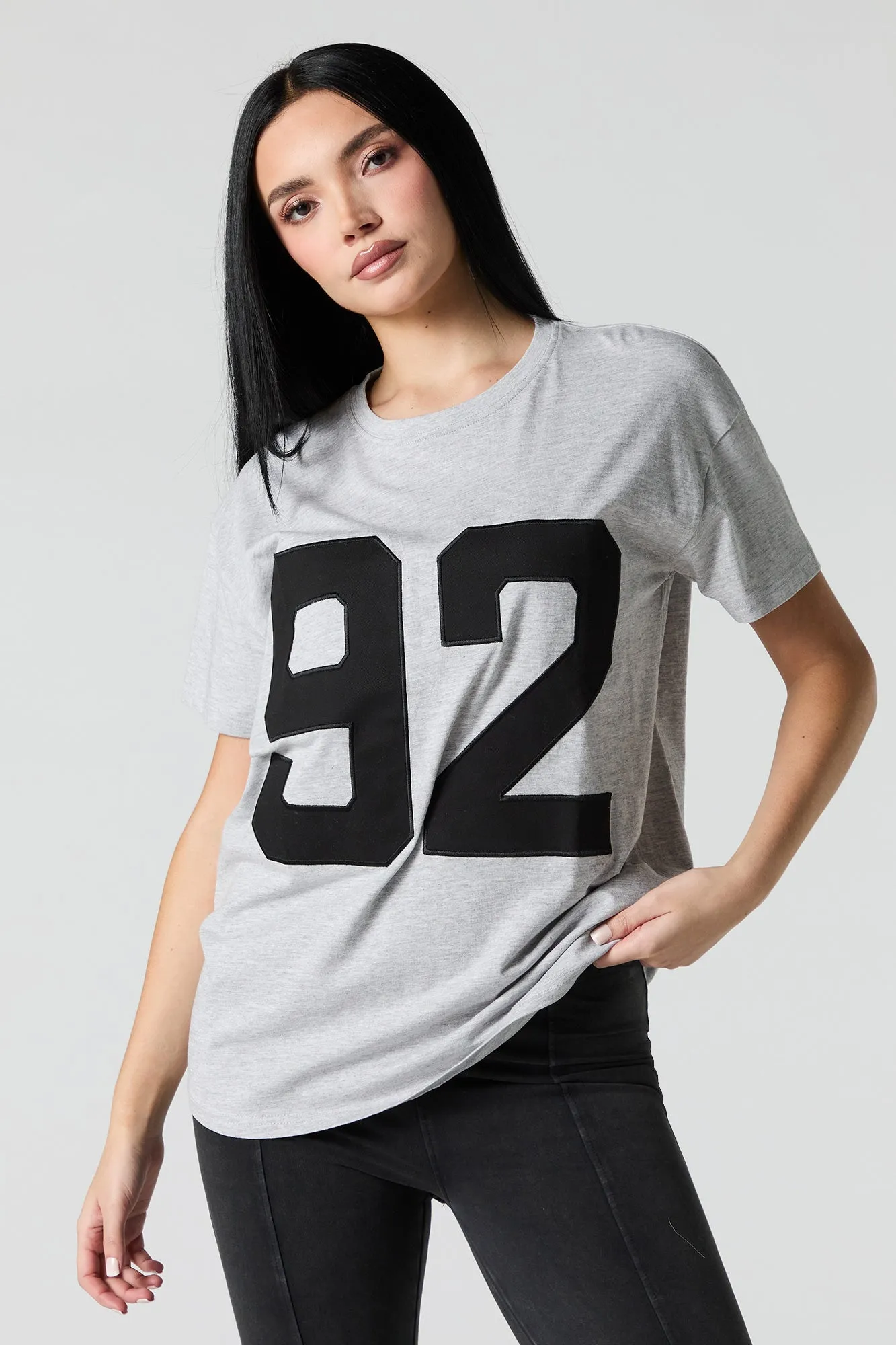 92 Twill Embroidered Boyfriend T-Shirt sold by Urban Planet
