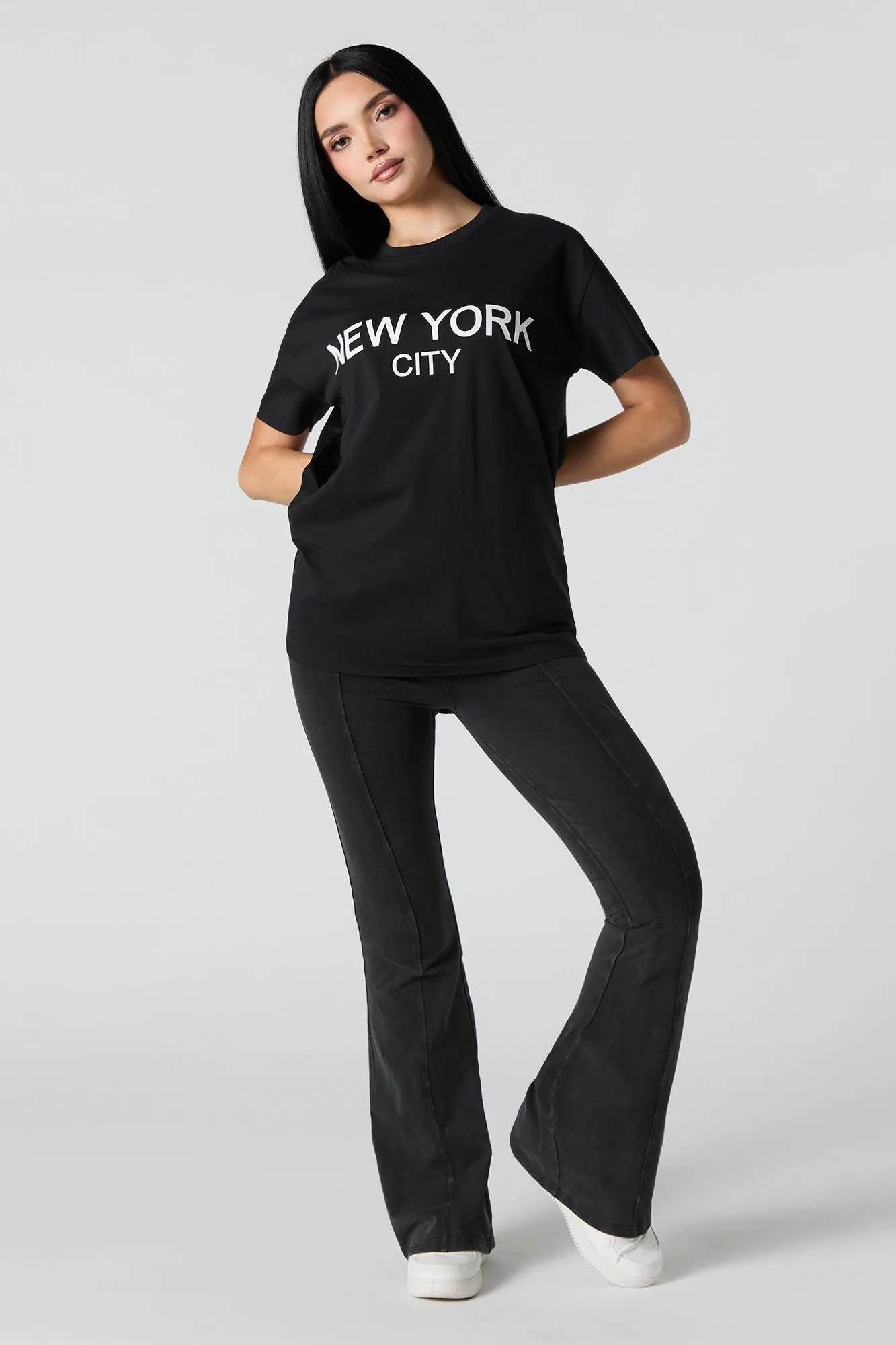 T-shirt de coupe garçonne à imprimé New York City sold by Urban Planet product image thumbnail 3