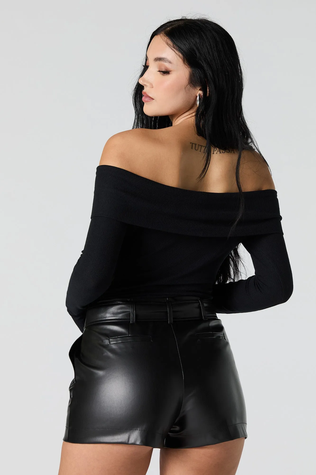 Ribbed Off Shoulder Long Sleeve Top sold by Urban Planet product image thumbnail 5