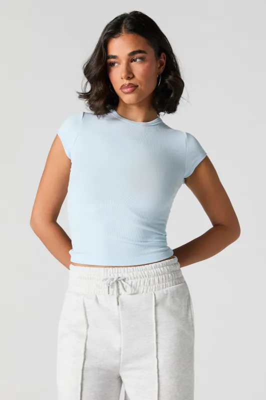 Ribbed High Neck T-Shirt sold by Urban Planet