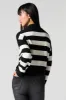 Striped Knit Mock Neck Sweater sold by Urban Planet