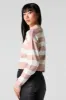Striped Knit Mock Neck Sweater sold by Urban Planet