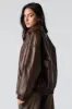 Oversized Faux Leather Jacket sold by Urban Planet