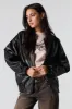 Oversized Faux Leather Jacket sold by Urban Planet