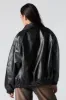 Oversized Faux Leather Jacket sold by Urban Planet