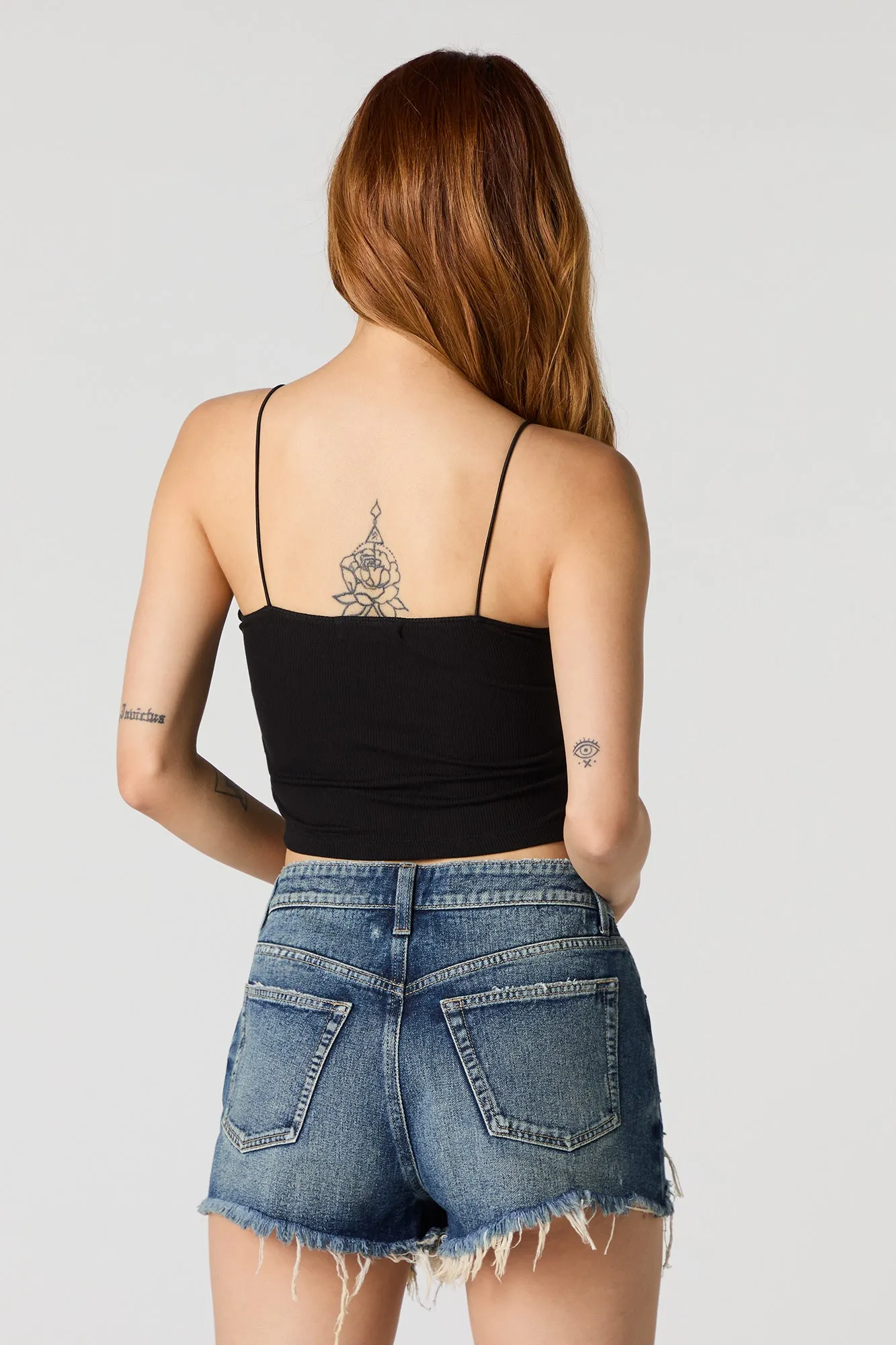 Camisole côtelée à bretelle bungee sold by Urban Planet product image thumbnail 5