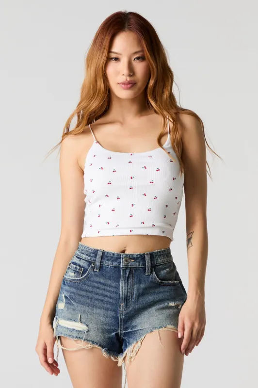 Camisole côtelée à bretelle bungee sold by Urban Planet