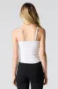 Camisole côtelée avec liséré de dentelle contrastant sold by Urban Planet