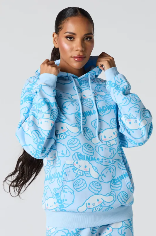 Cinnamoroll Print Fleece Hoodie sold by Urban Planet