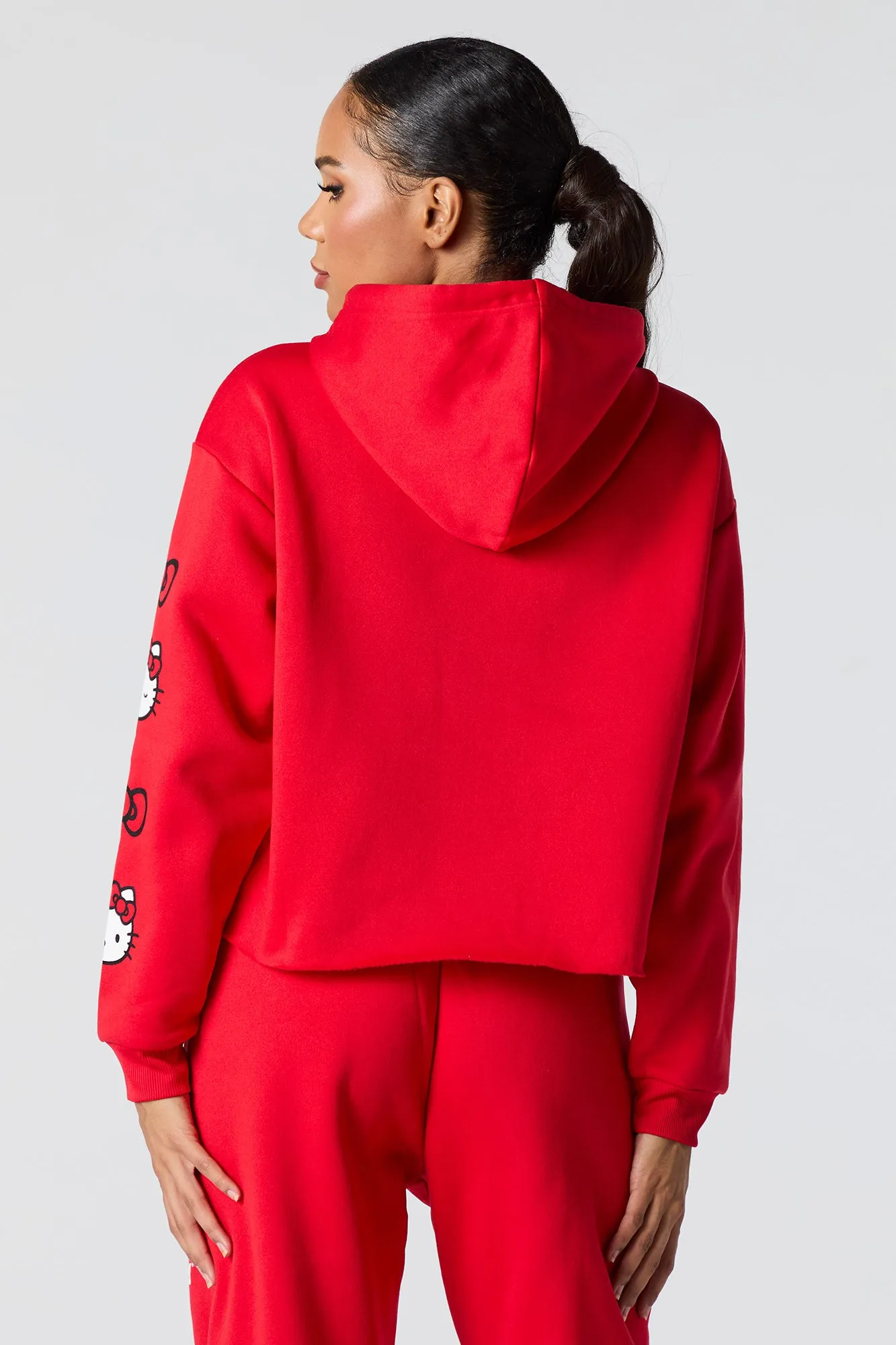 Hello Kitty Graphic Fleece Cropped Hoodie sold by Urban Planet product image thumbnail 2