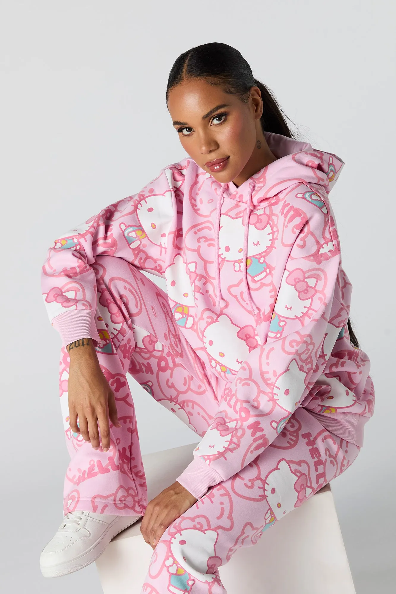 Hello Kitty Print Fleece Hoodie sold by Urban Planet product image thumbnail 4