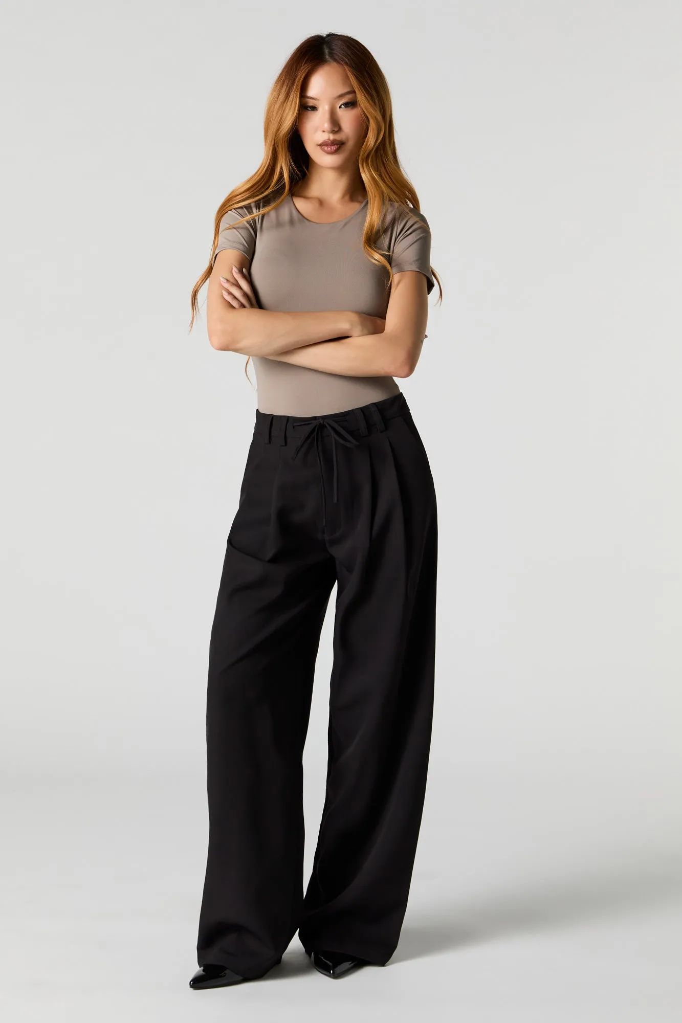 Pantalon habillé ample à taille coulissante sold by Urban Planet product image thumbnail 4
