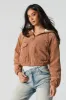 Corduroy Sherpa Lined Zip-Up Jacket sold by Urban Planet