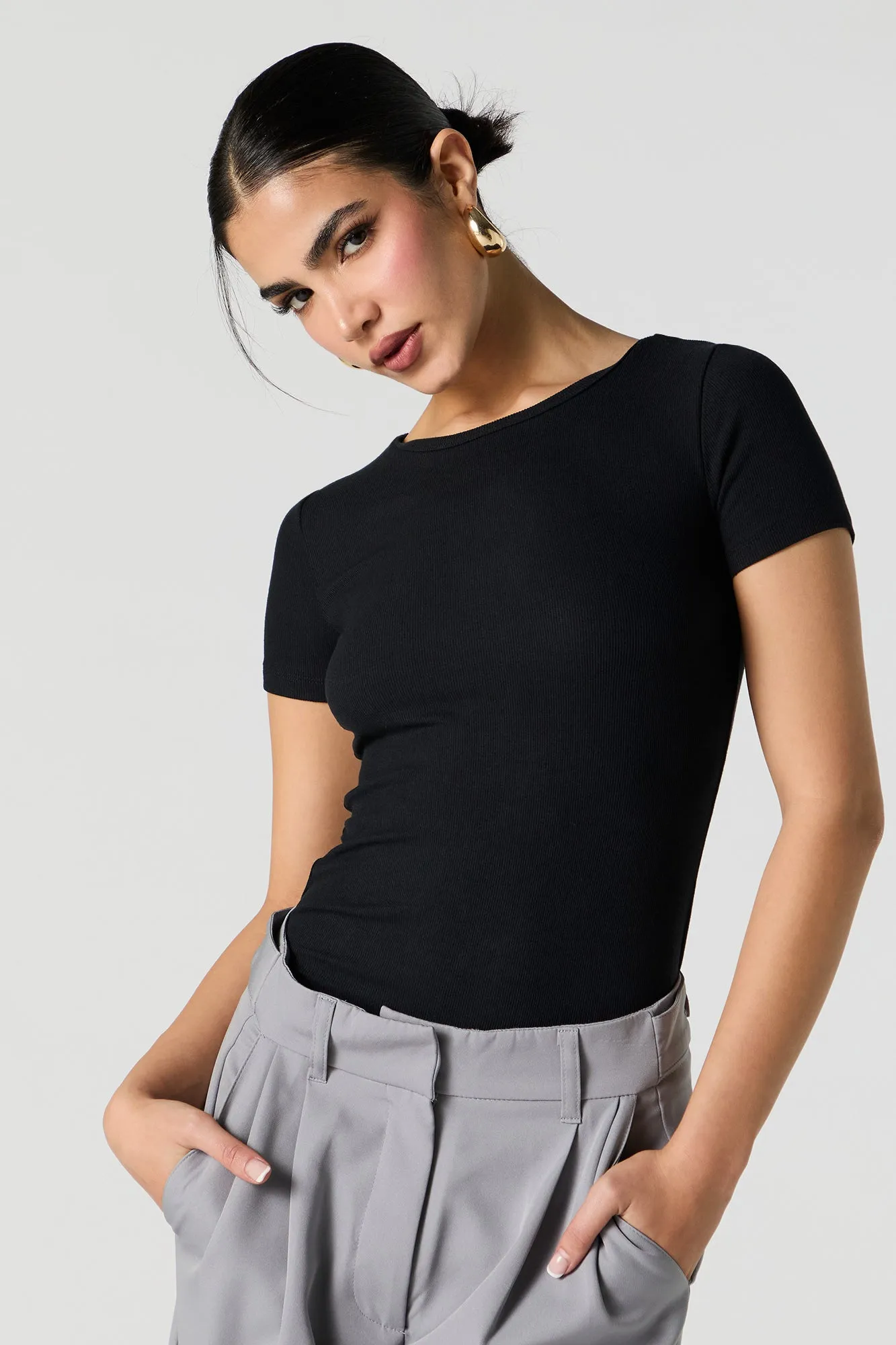 Maillot côtelé à manche courte sold by Urban Planet product image thumbnail 5