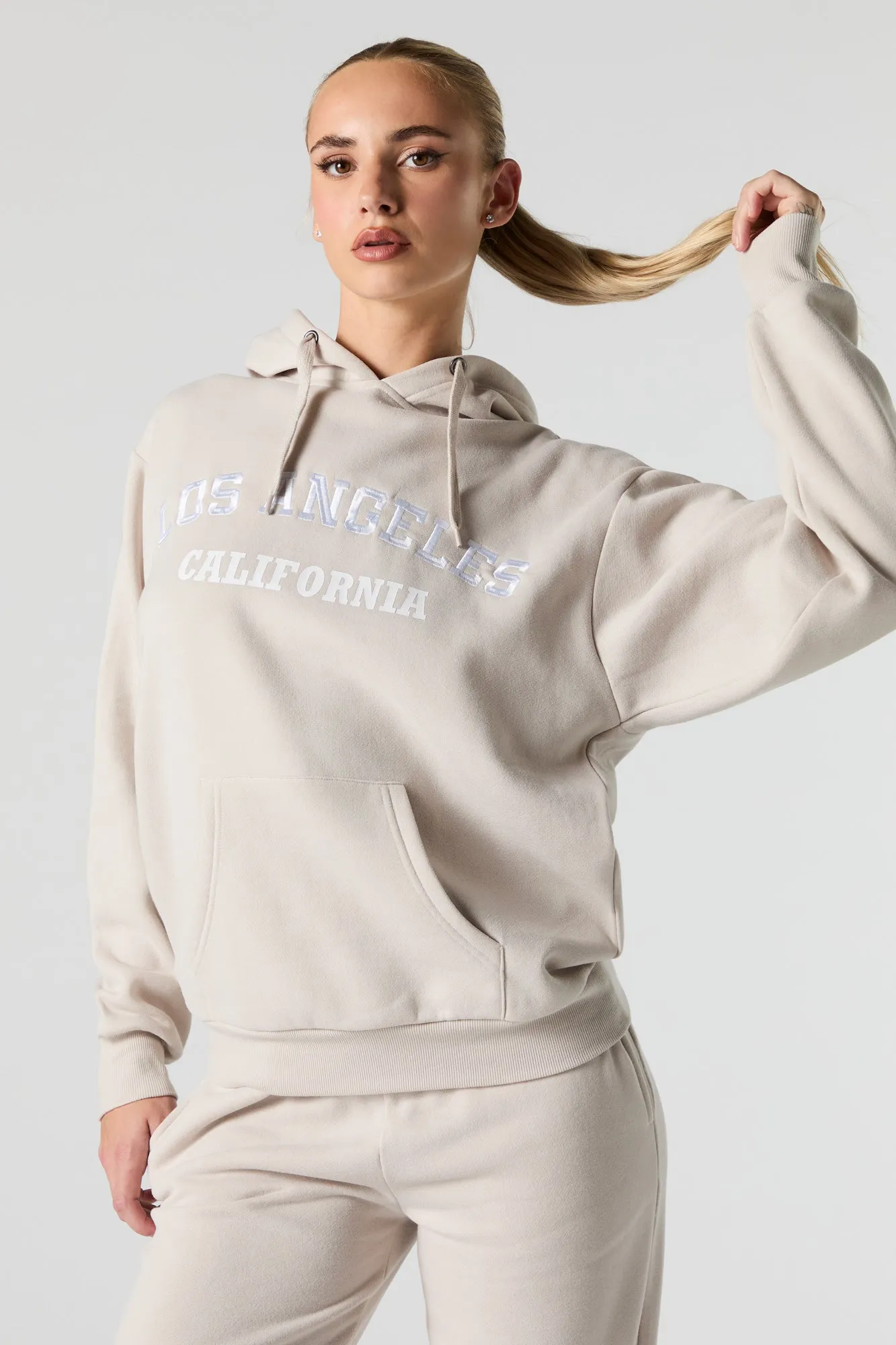 City Embroidered Fleece Hoodie sold by Urban Planet