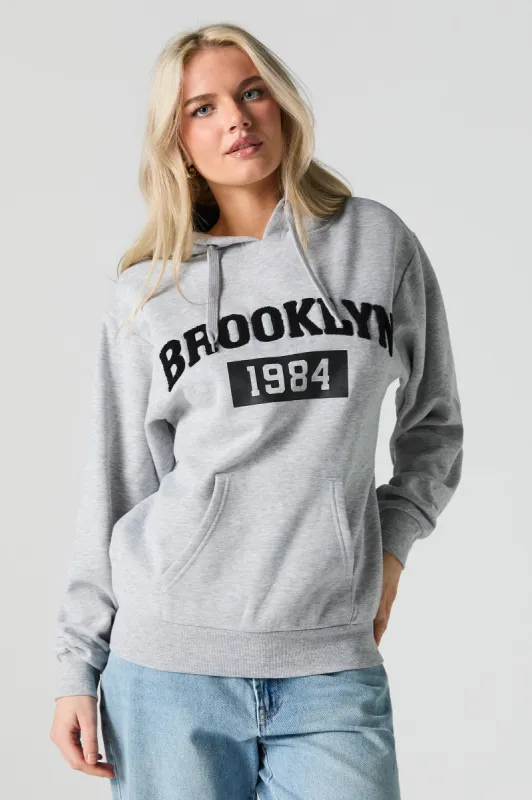 Brooklyn Chenille Embroidered Fleece Hoodie sold by Urban Planet