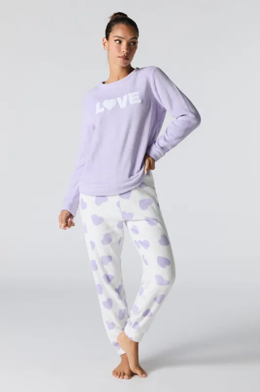 Ensemble pyjama cadeau avec haut à manches longues en peluche et pantalon sold by Urban Planet