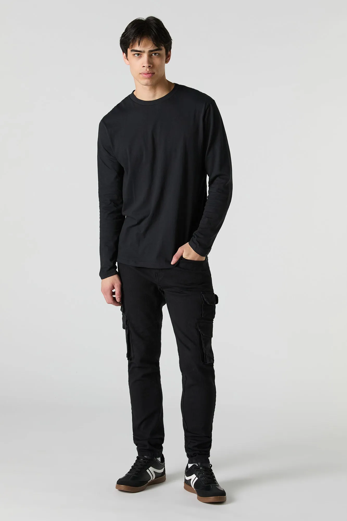 Jean cargo ajusté en denim extensible sold by Urban Planet product image thumbnail 5