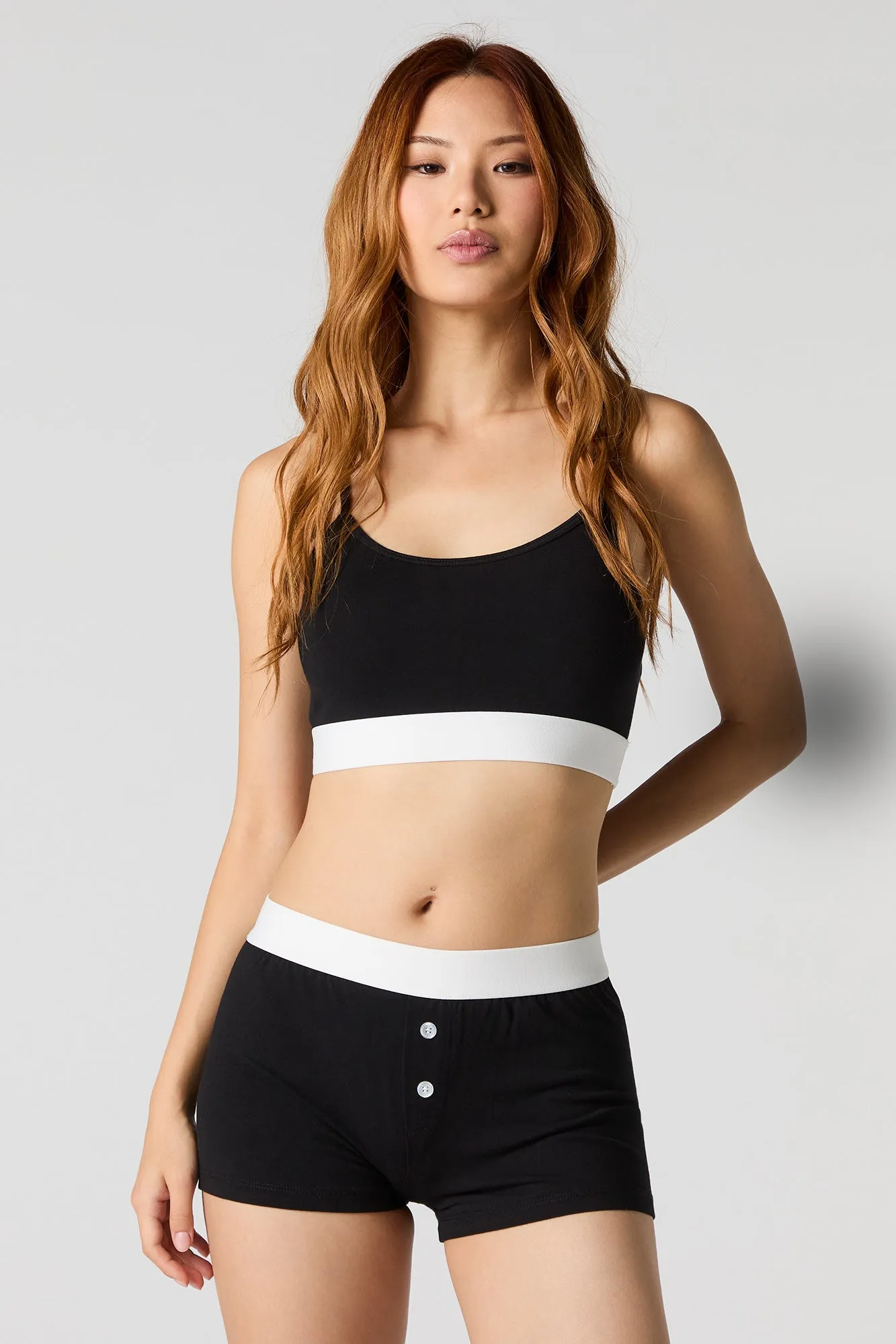 Ensemble deux pièces soutien-gorge-camisole et short garçonne sold by Urban Planet product image thumbnail 4