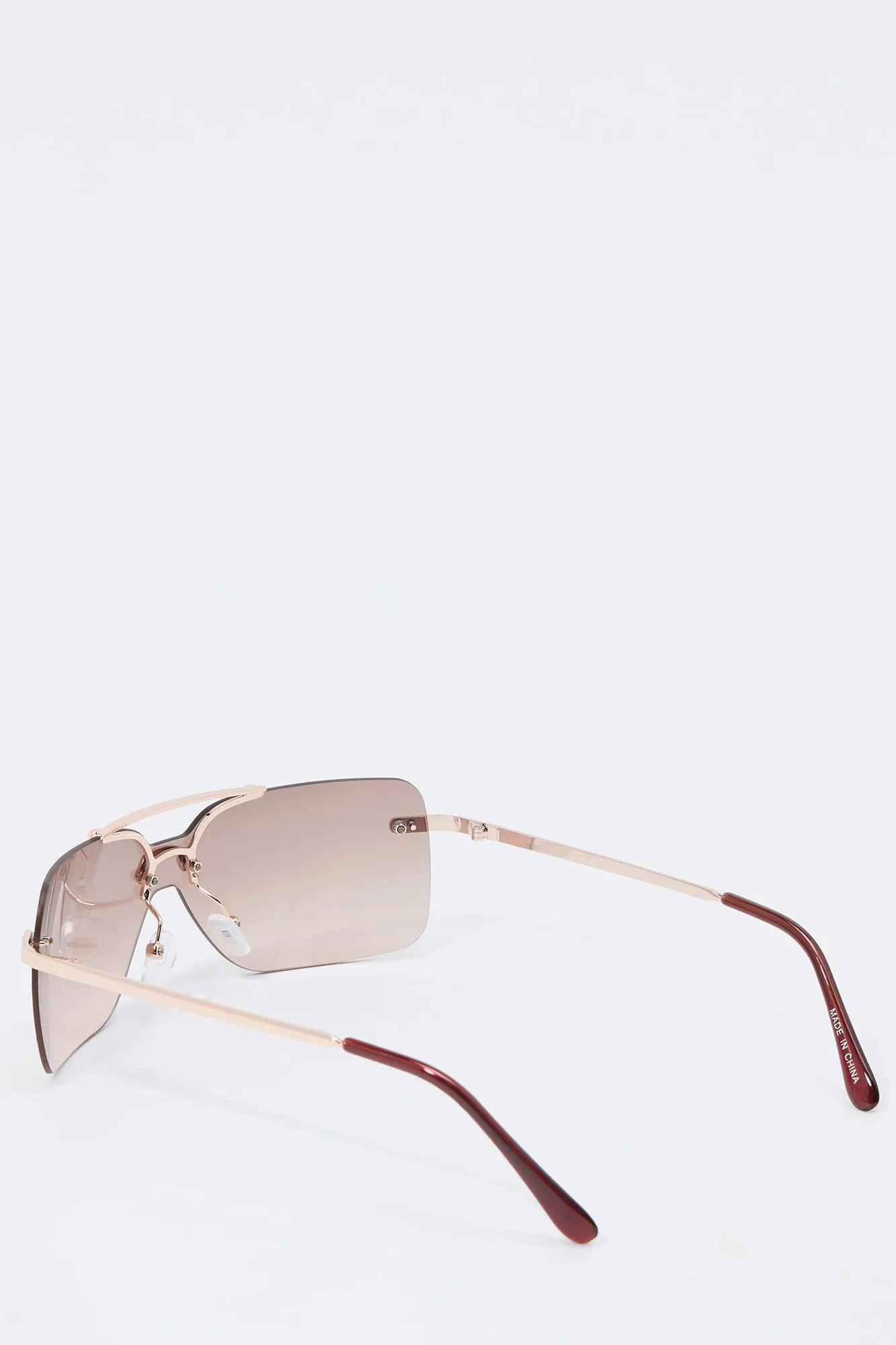 Rimless Rectangle Sunglasses sold by Urban Planet product image thumbnail 3