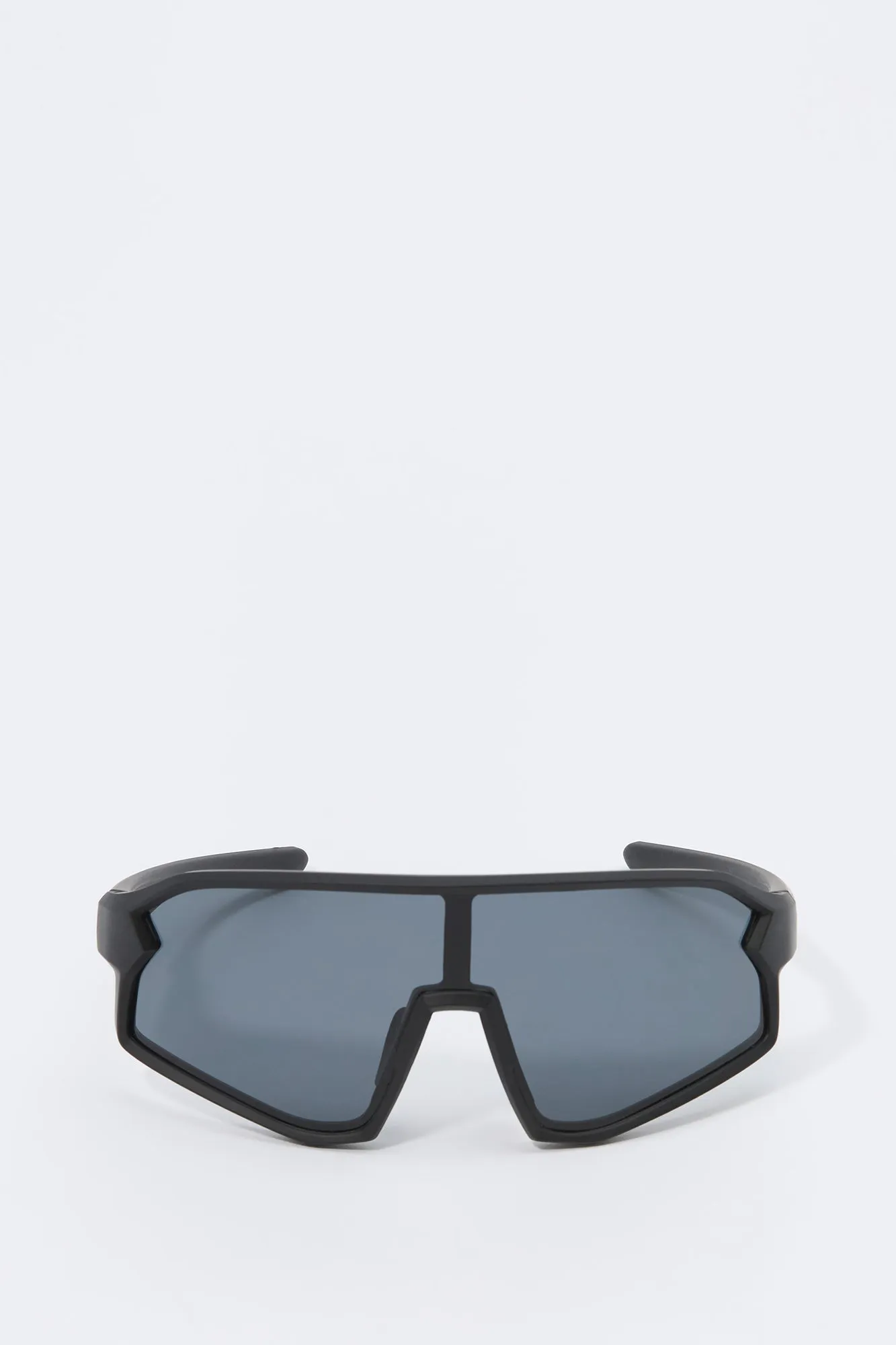 Black Soft Touch Shield Sunglasses sold by Urban Planet