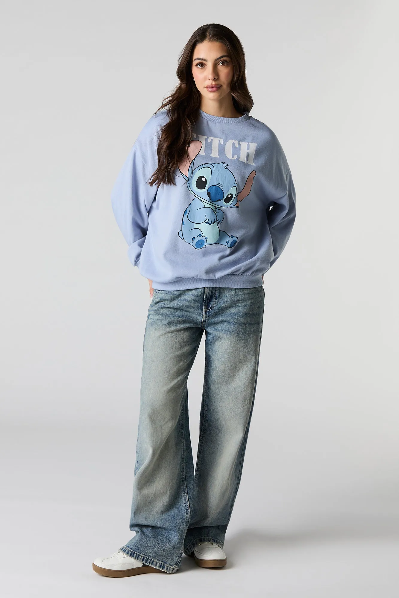 Stitch Graphic Fleece Sweatshirt sold by Urban Planet product image thumbnail 3