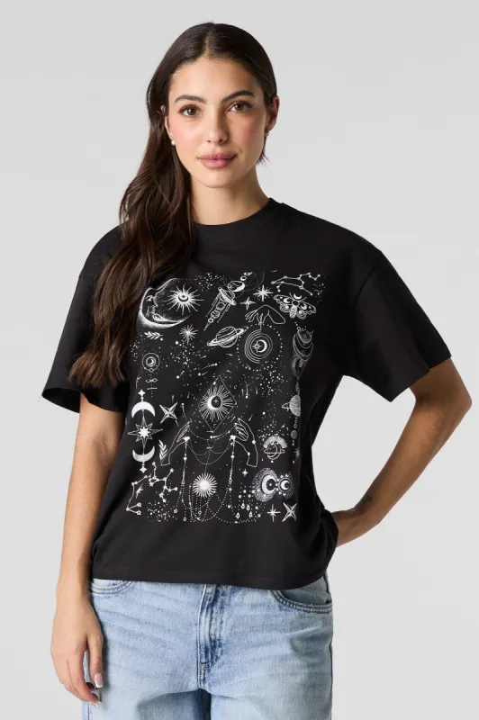 T-shirt de coupe garçonne à imprimé Ethereal sold by Urban Planet