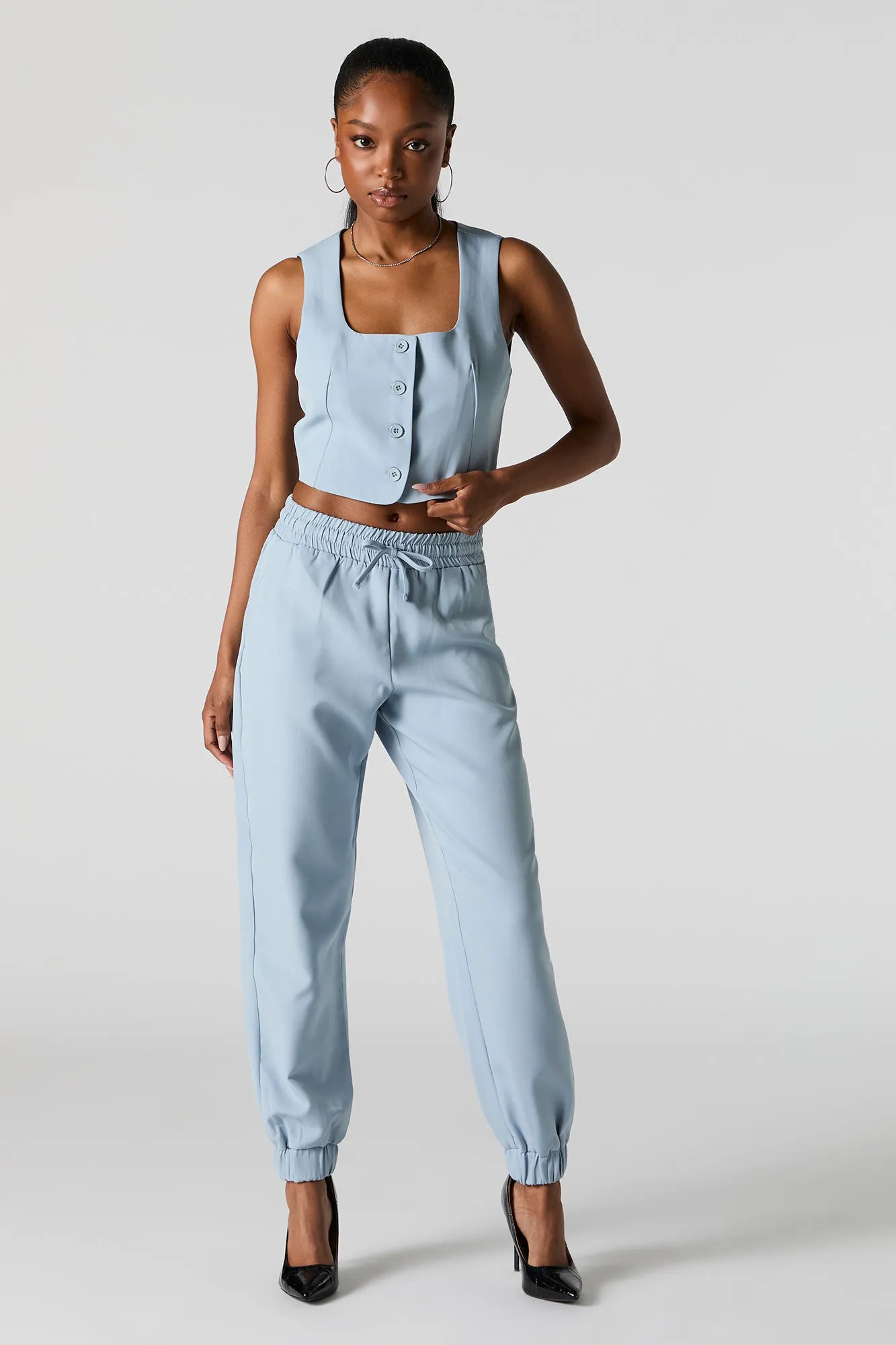 Square Neck Button Front Vest sold by Urban Planet product image thumbnail 3