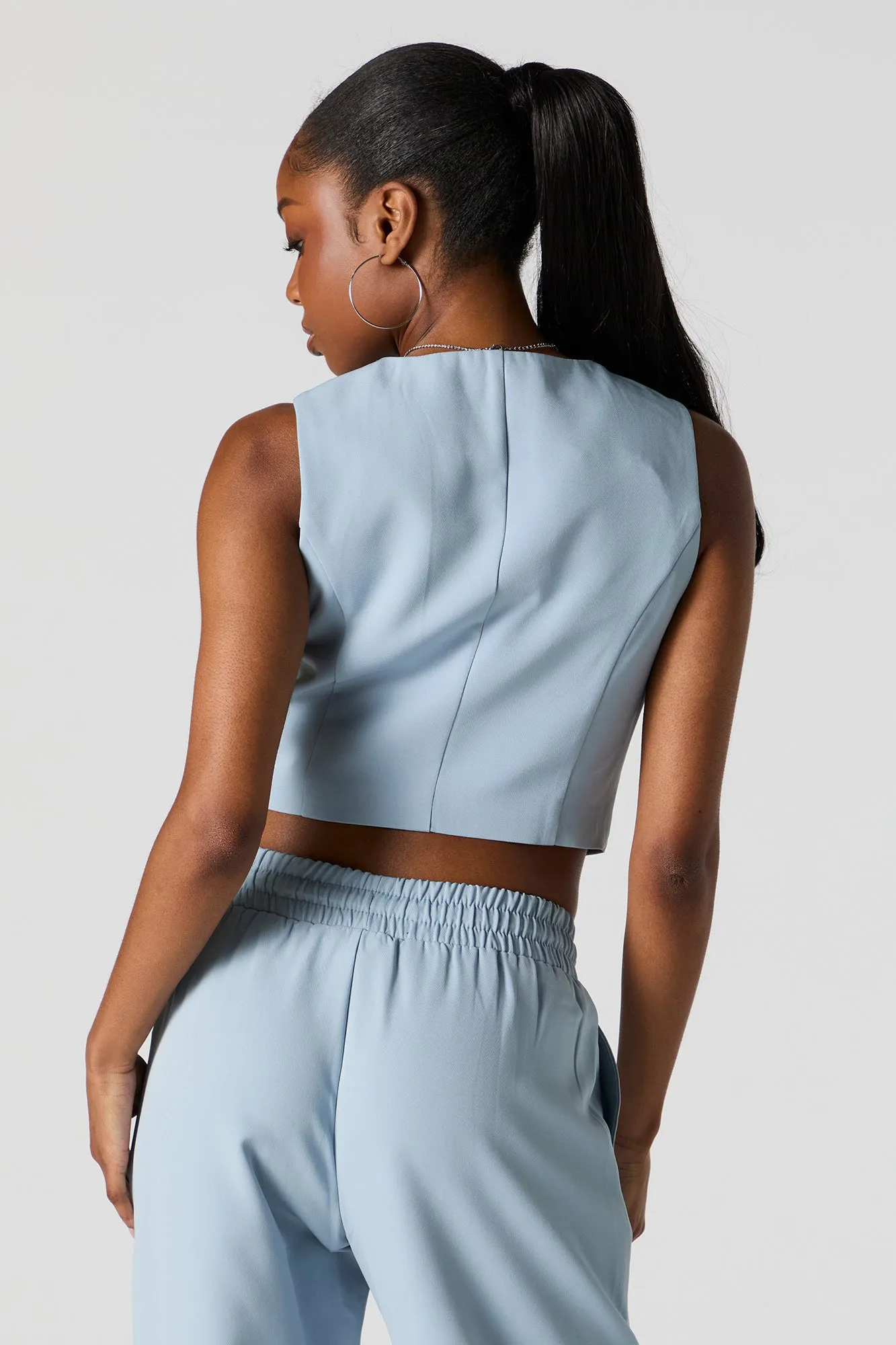 Square Neck Button Front Vest sold by Urban Planet product image thumbnail 2