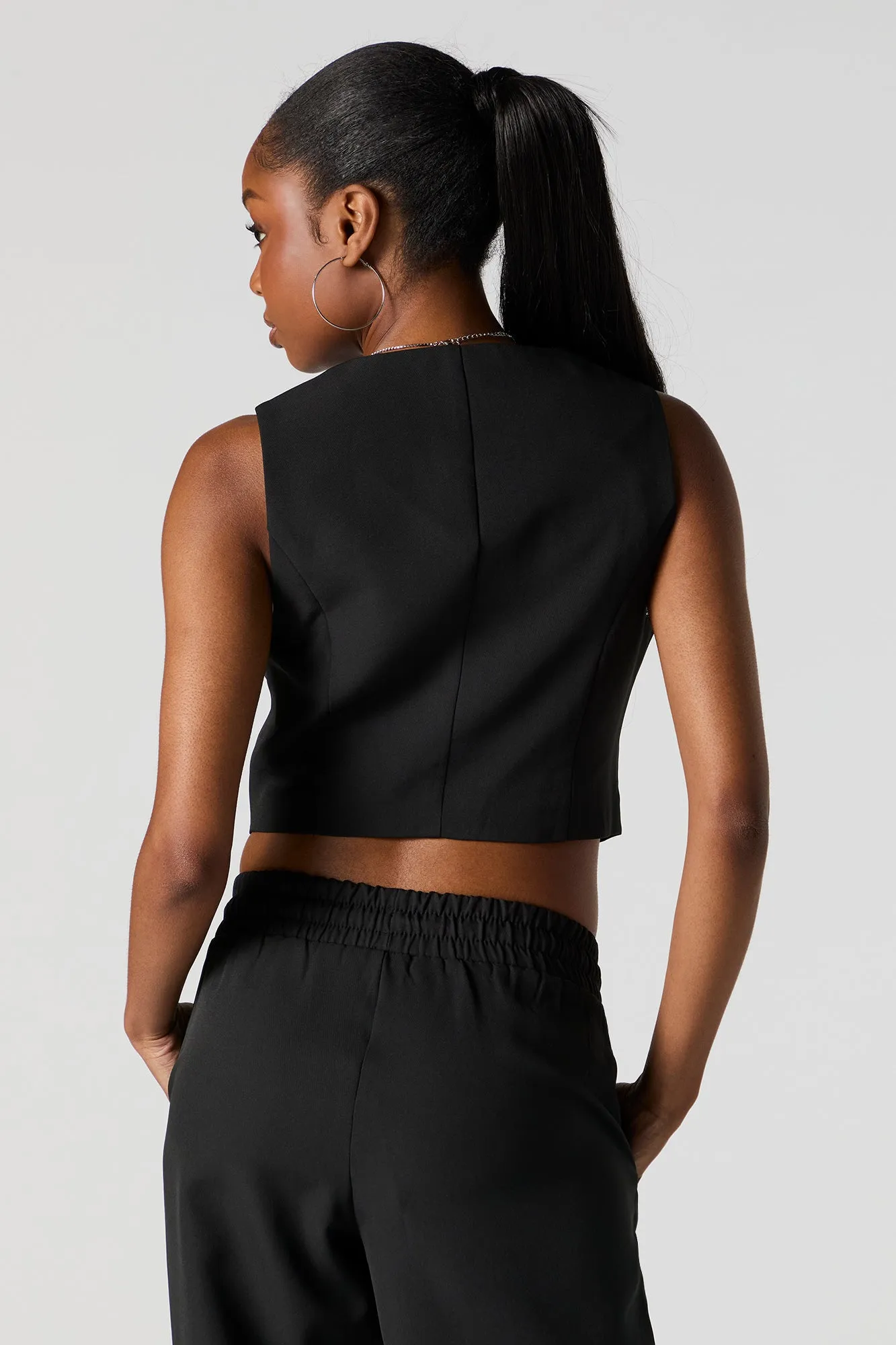 Square Neck Button Front Vest sold by Urban Planet product image thumbnail 5