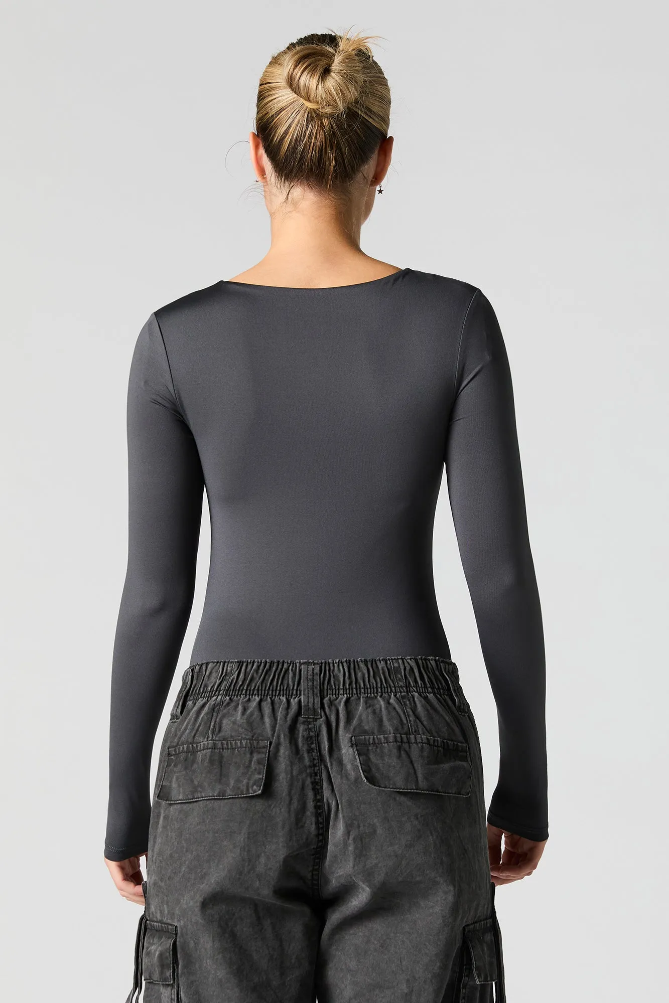 Contour V-Neck Long Sleeve Bodysuit sold by Urban Planet product image thumbnail 2