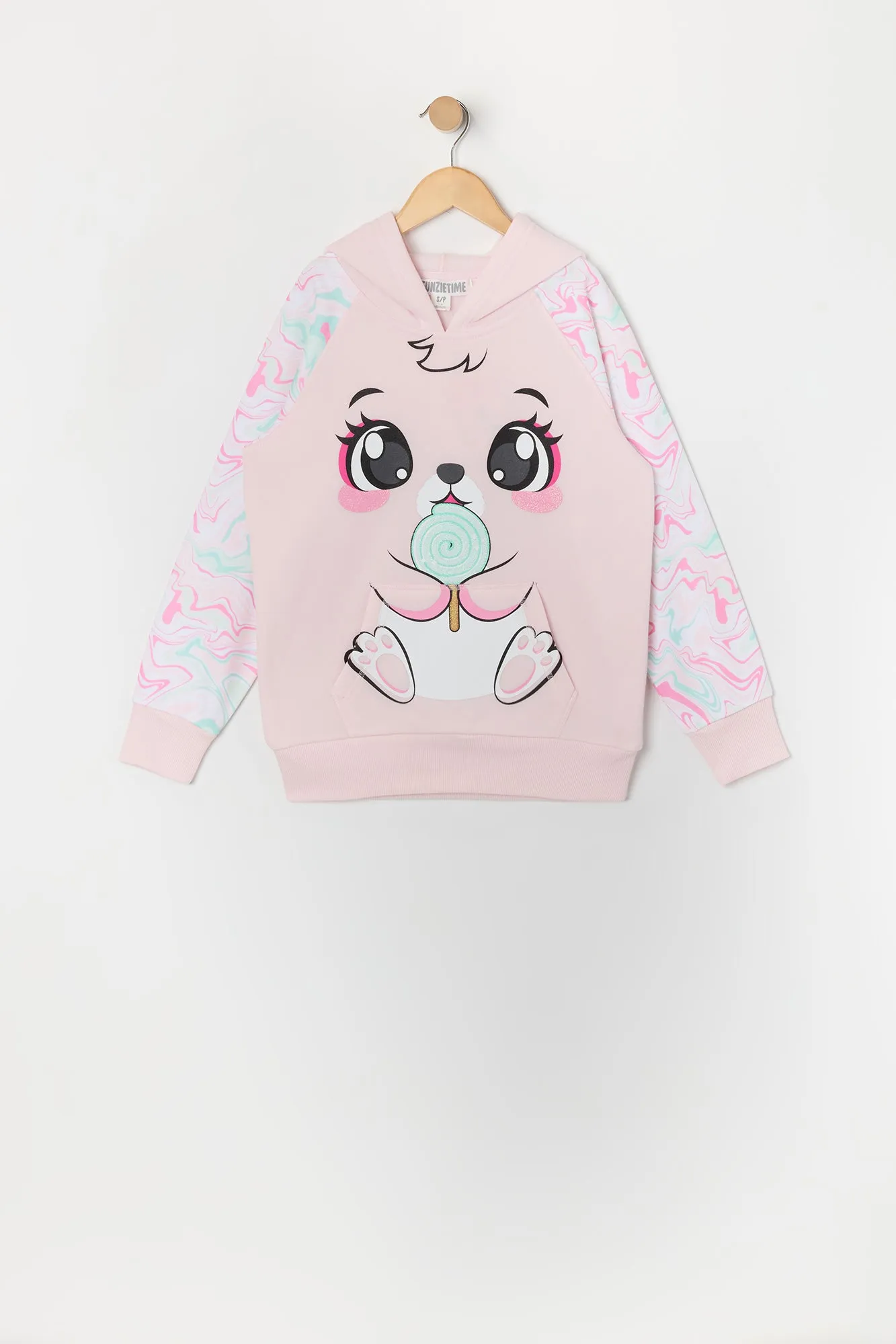 Haut à capuchon avec imprimé Lapin et sucette pour fille sold by Urban Planet product image thumbnail 2