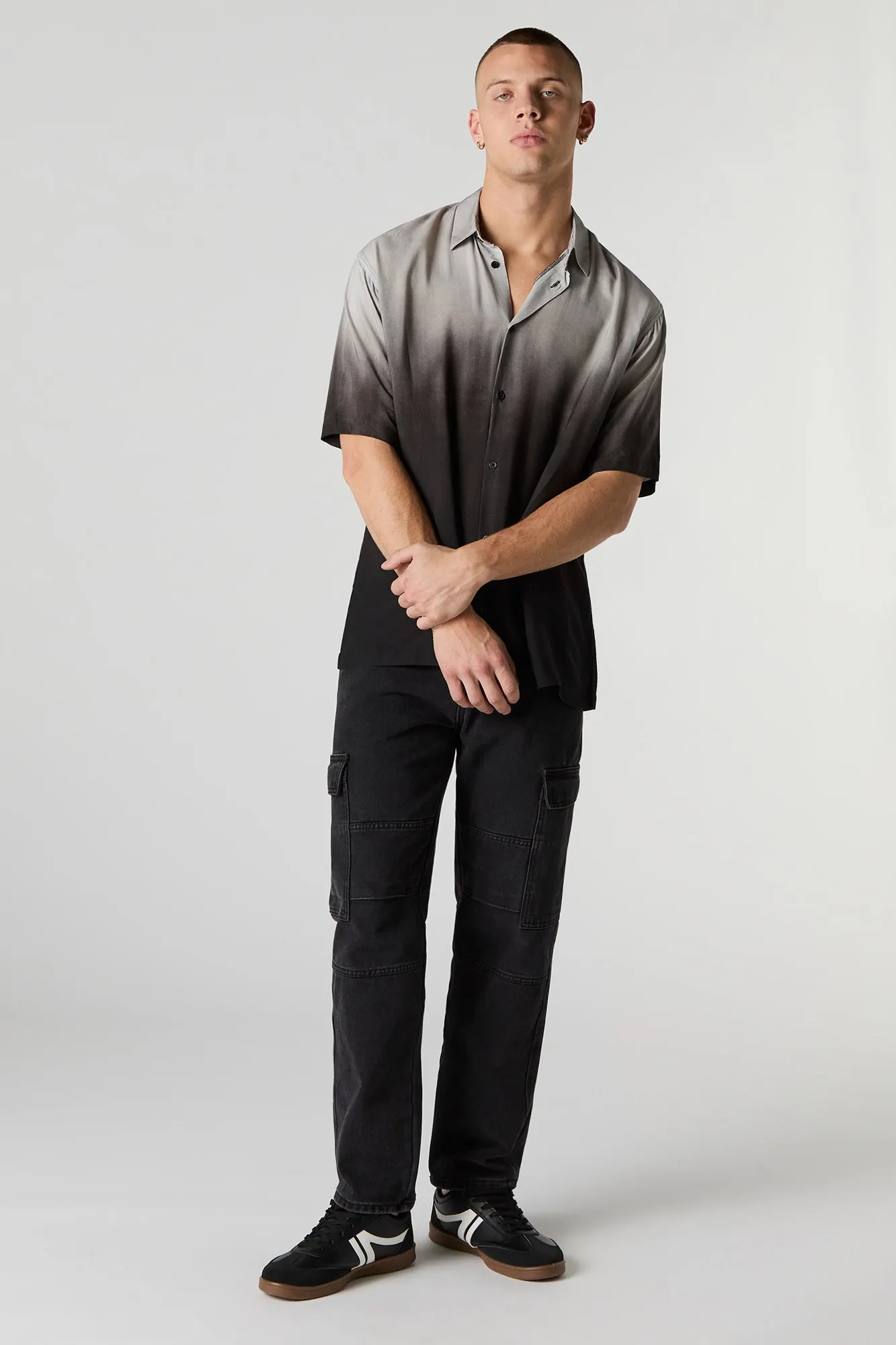 Ombre Print Button-Up Top sold by Urban Planet product image thumbnail 3