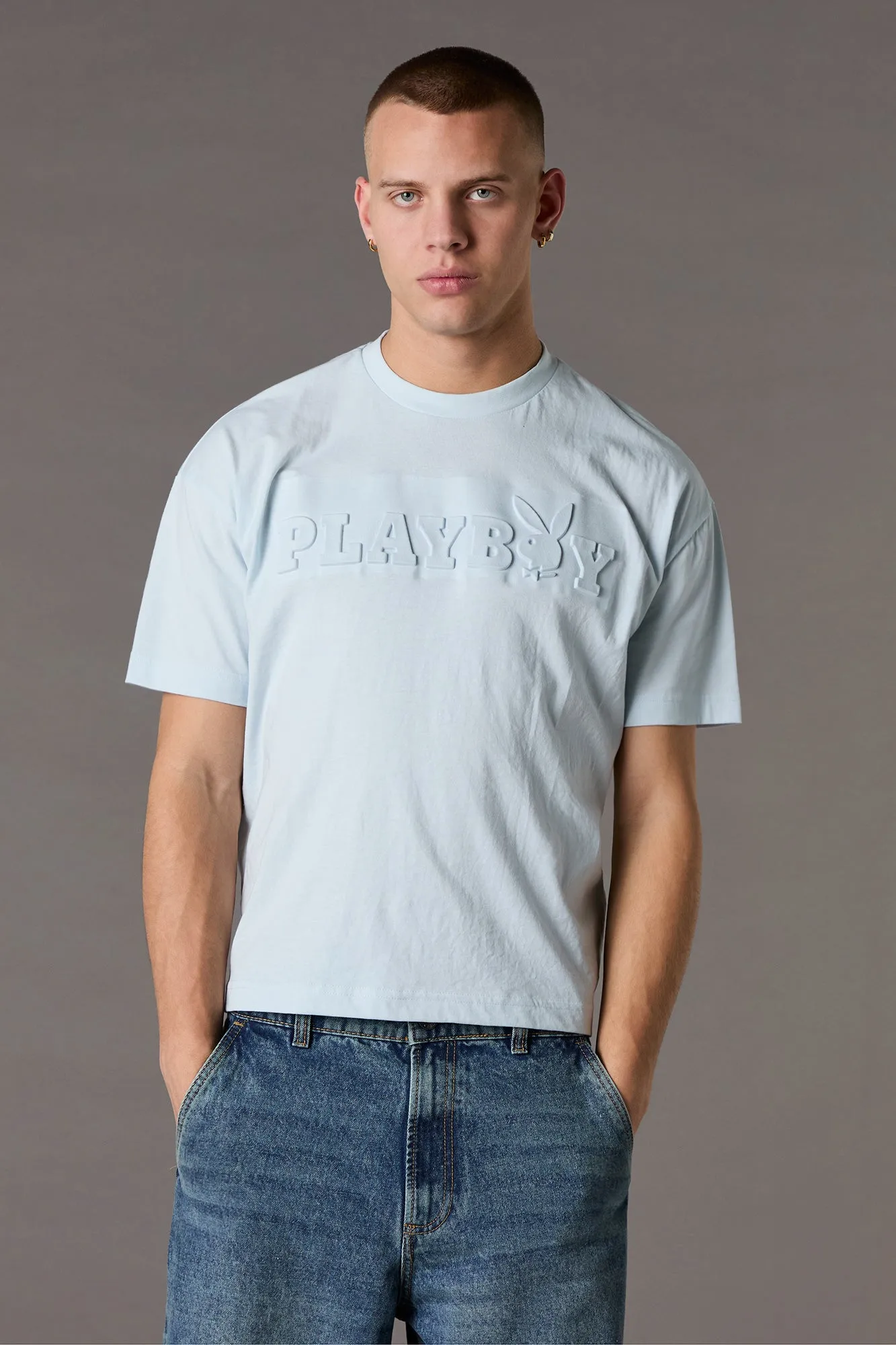 T-shirt carré avec motif Playboy embossé sold by Urban Planet product image thumbnail 4