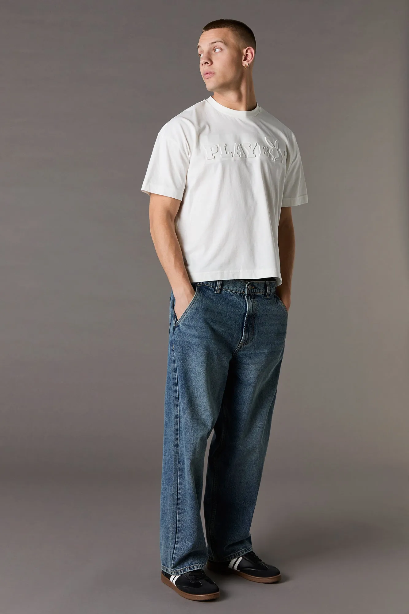 T-shirt carré avec motif Playboy embossé sold by Urban Planet product image thumbnail 3