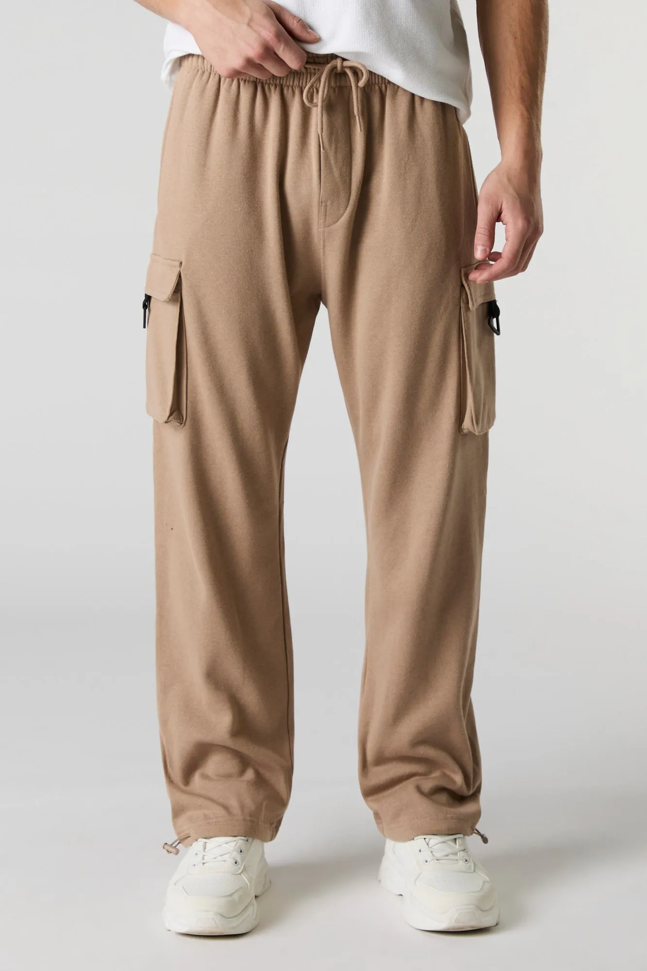 Fleece Toggle Hem Cargo Jogger sold by Urban Planet